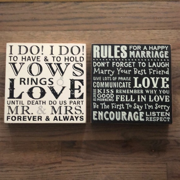 Other - Wedding box signs.